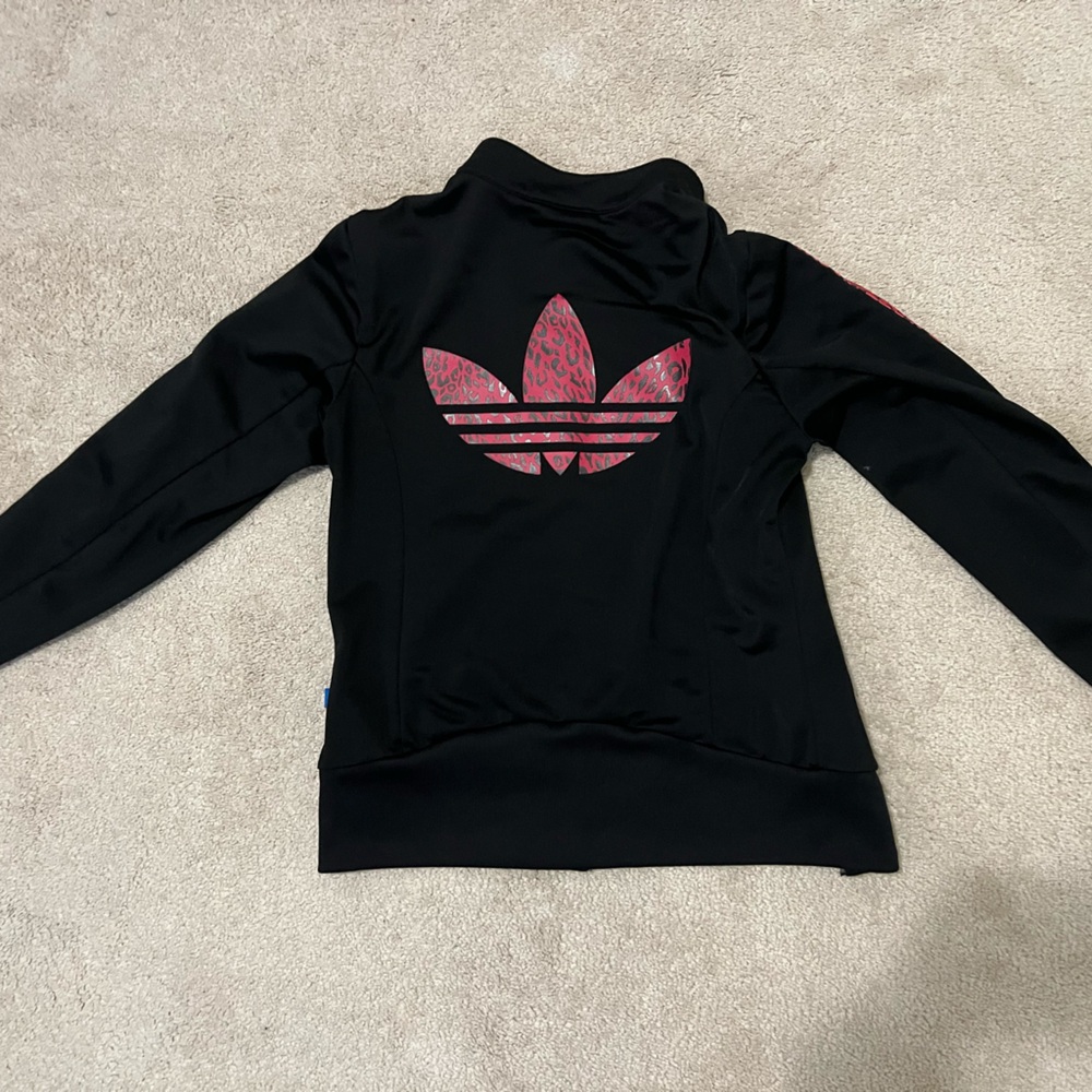 Adidas cheetah leopard print pink shirt warm sports